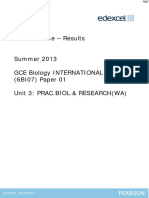 June 2013 MS - Unit 3 Edexcel Biology A-Level