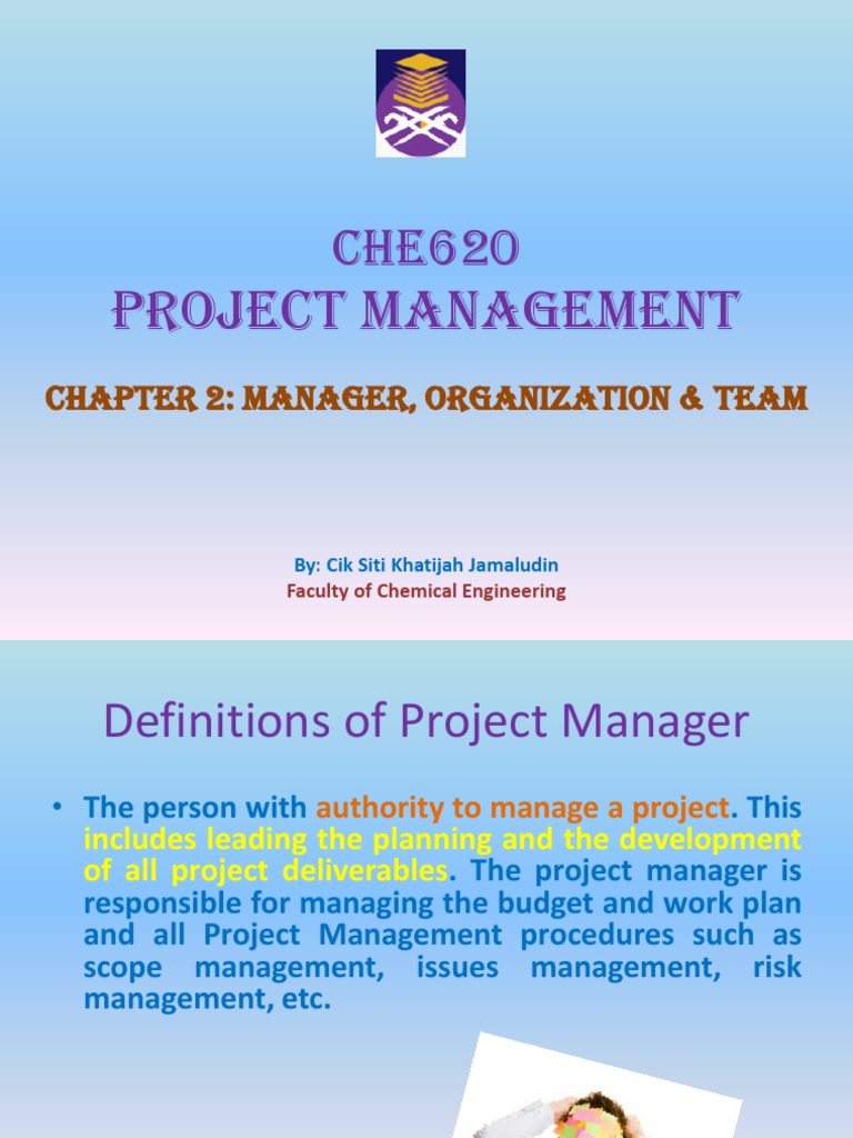 Chapter 2 - Manager, Organization and Team PDF | PDF | Project ...