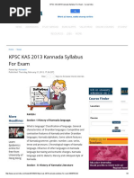 KPSC KAS 2013 Kannada Syllabus for Exam - Careerindia