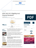 KPSC KAS 2013 Eligibility and Physical Standards - Careerindia