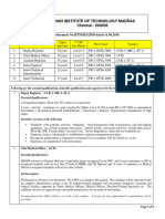 Official Notification for IIT Madras