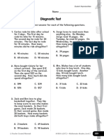 Diagnostic Test: Directions: Circle The Best Answer For Each of The Following Questions