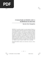 EVANGELISTA, M. B. a Transcrição Em História Oral