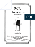 Rca Theremin Service Notes