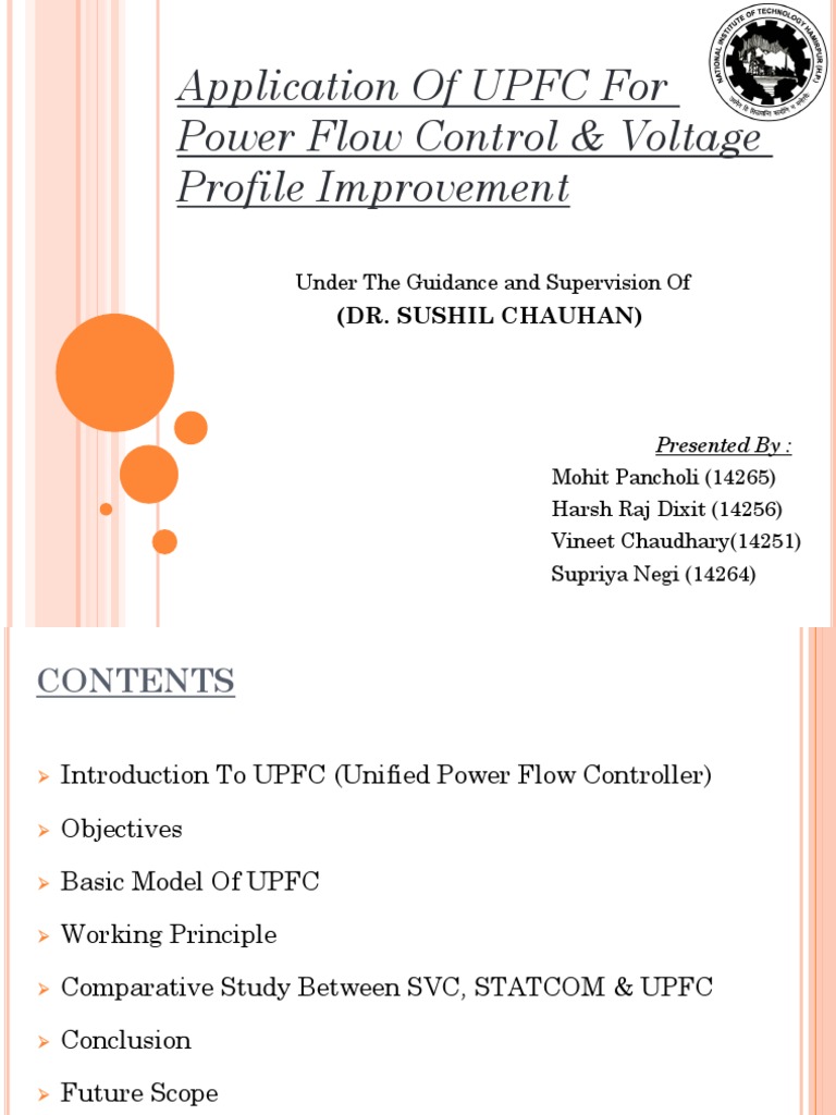 UPFC for Power Flow Control & Voltage Improvement | PDF | Ac Power ...