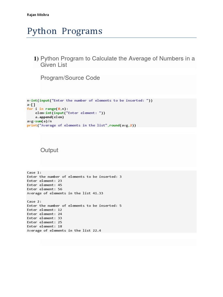 Python Programs | PDF | Filename | Text File