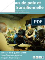 Université d'été - Processus de paix et Justice transitionnelle 