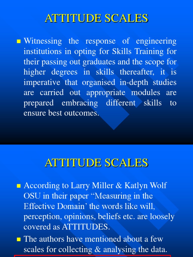 Attitude Scales Likert Scale Attitude (Psychology)
