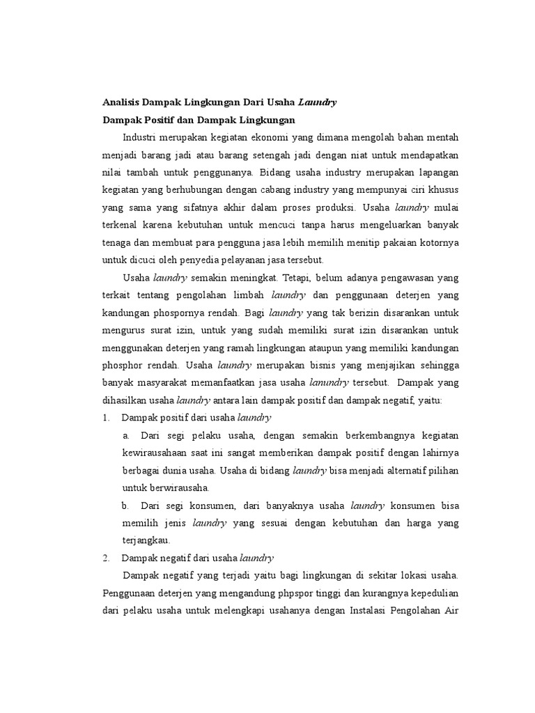 Proposal Studi Kelayakan Bisnis Laundry Sepatu