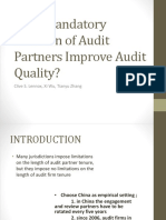 Does Mandatory Rotation of Audit Partners Improve Audit