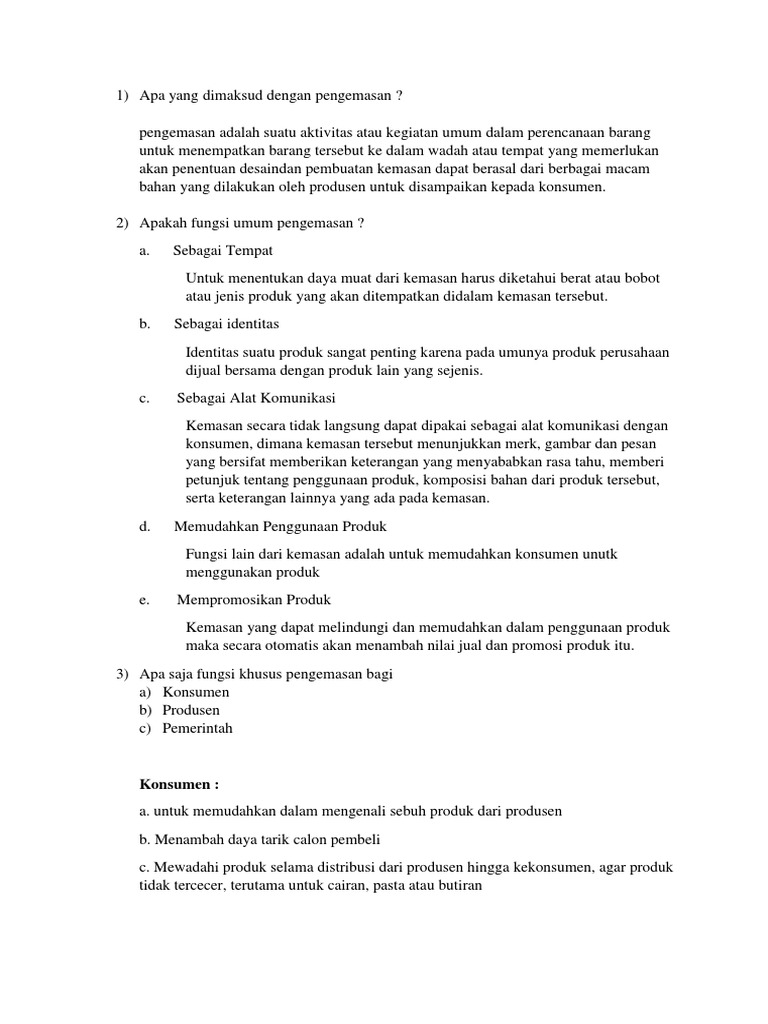 Apa Yang Dimaksud Dengan Pengemasan Pdf