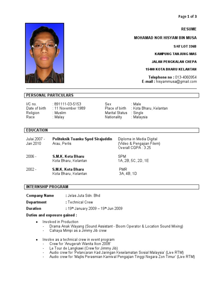 Proper RESUME Syam | PDF