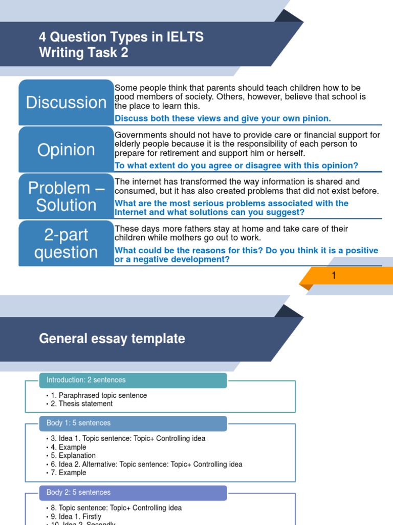 4 Question Types in IELTS Writing Task 2 | PDF
