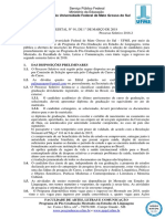 EDITAL Mestrado Em Estudos de Linguagens Faalc n 1 de 01-03-2018. 1