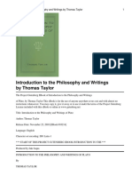 Introduction To The Philosophy and Writings
