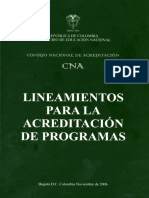 Acreditacion de Programas Cna 2006