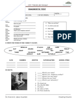 Diagnostic Test: I.E.P. "Heroés Del Cenepa"