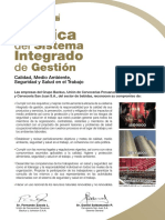 Politica Del Sistema Integrado de Gestion Backus PDF