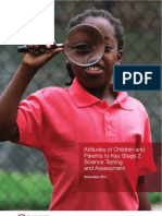 Attitudes of Children and Parents to Science Testing and Assessment
