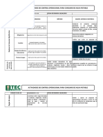 Actividades de control para ahorro de agua