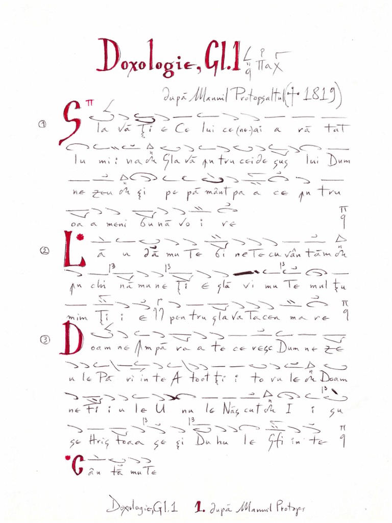 Doxologie 1 Dupa Manuil Protopsaltul Pdf Pdf