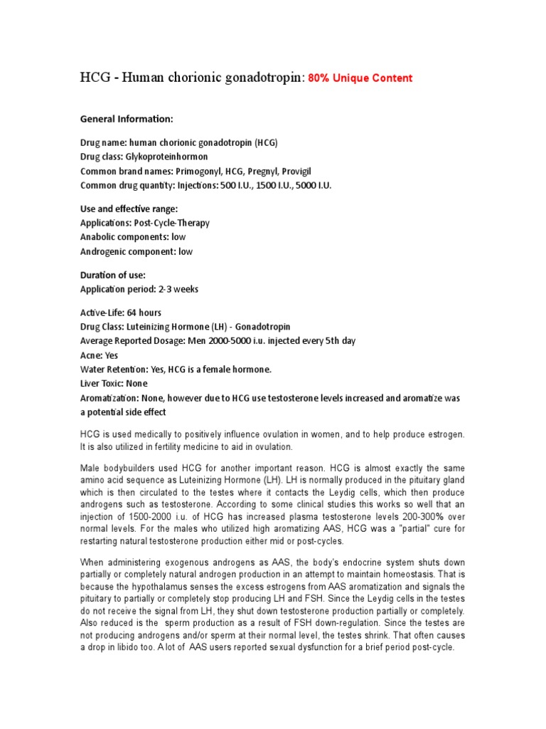 HCG - Human Chorionic Gonadotropin | PDF | Human Chorionic Gonadotropin ...