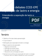 Fórum de Debates CCEE-EPE Separação de Lastro e Energia - EPE