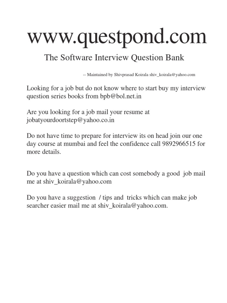 Project Management Interview Questions | PDF | Software Testing ...
