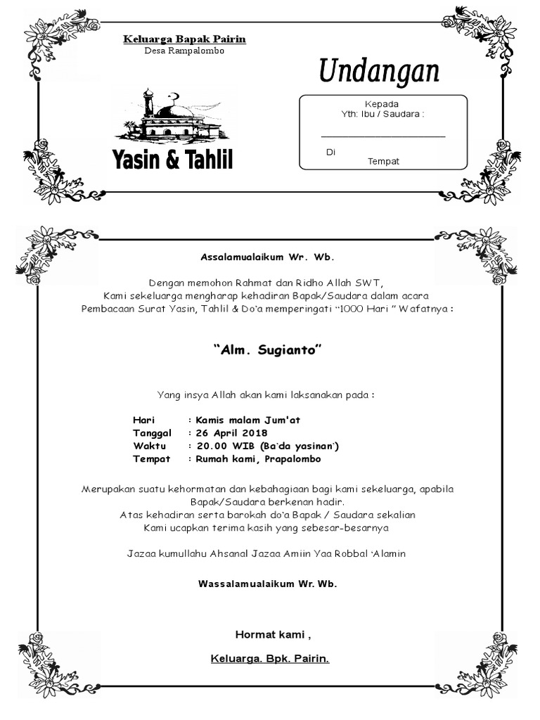 89430390 Undangan Tahlildoc