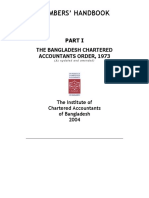 Members' Handbook: The Bangladesh Chartered Accountants Order, 1973