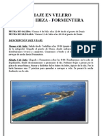 VELERO DENIA - IBIZA - FORMENTERA Del 4 Al 11 Julio