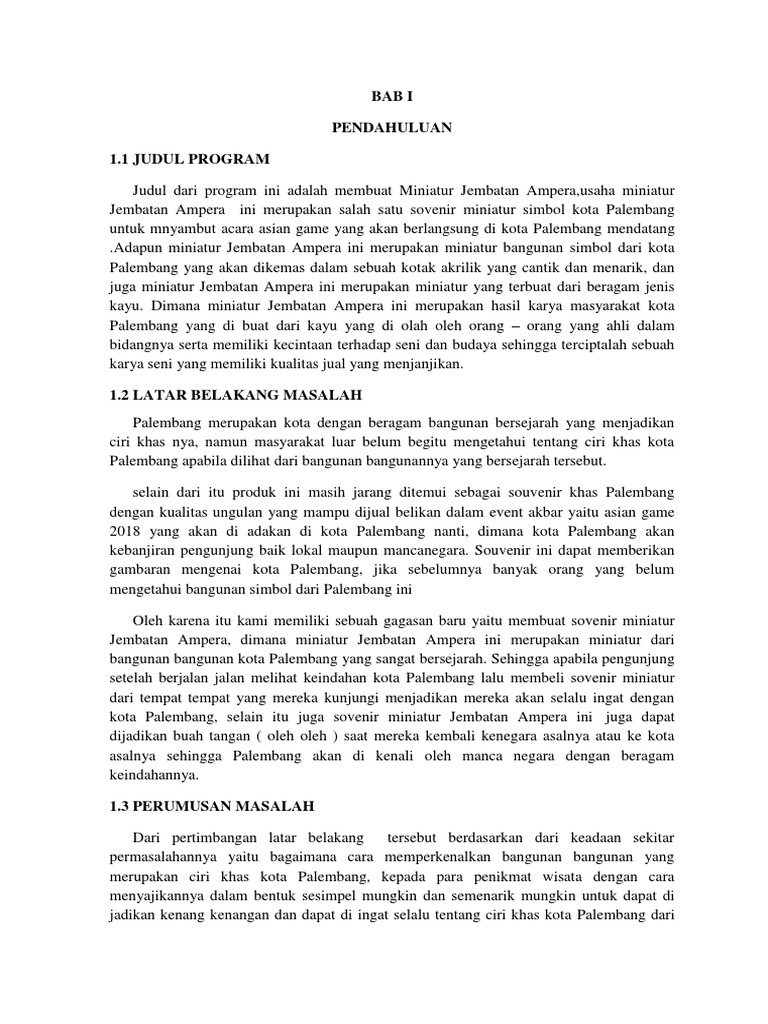 Laporan Proposal Kewirausahaan Individu 1