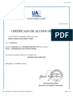 Certificado Alumno Regular UA