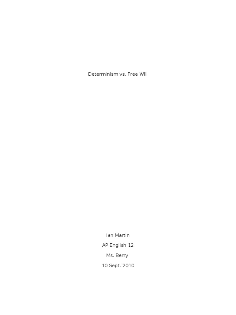 Determinism vs. Free Will Explained | PDF | Free Will | Determinism