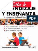 Estilos de Aprendizaje y Enseñanza (2ed. 2013 Reimp.) .Reseña