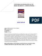 Descargar Aventuras Matematicas en Busca Del Codigo Secreto Constantino Avila Pardo PDF