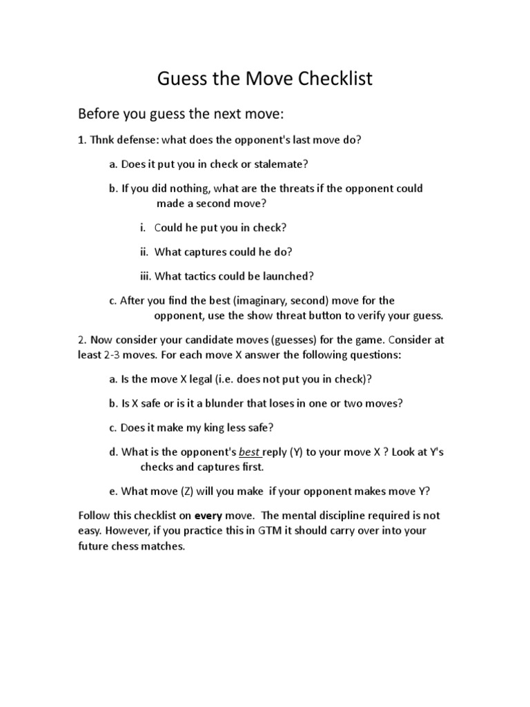 Before You Guess The Next Move PDF