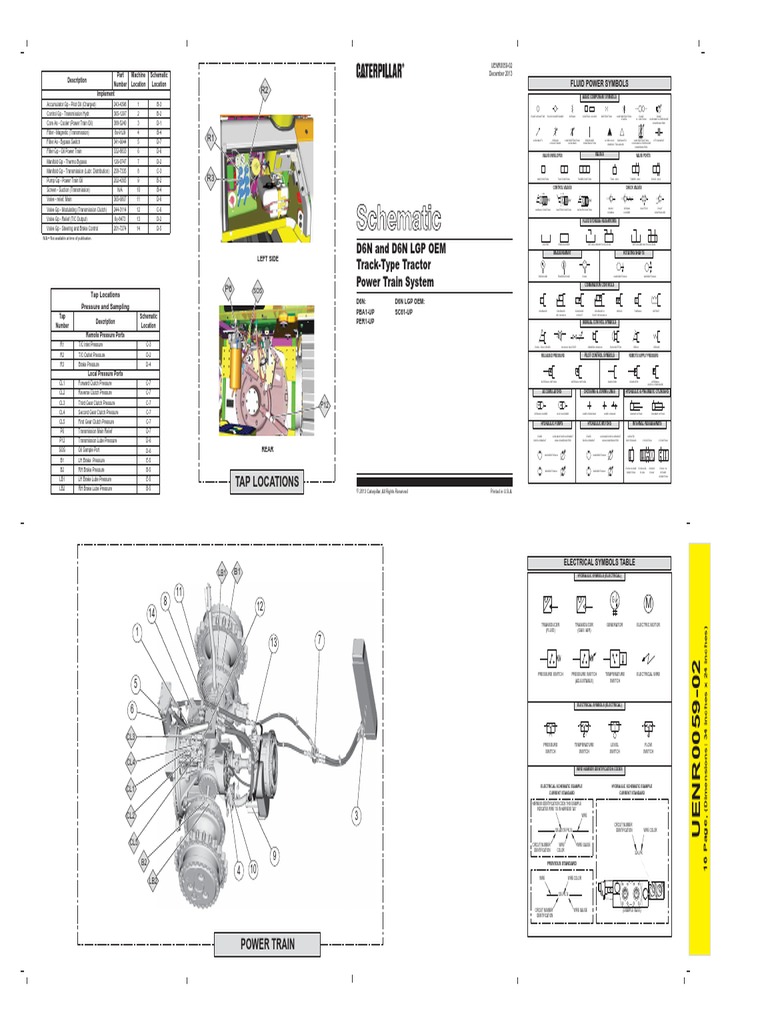 Tap Locations D6N and D6N LGP Oem TrackType Tractor Power Train