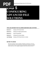 Configuring Advanced File Solutions: This Lab Contains The Following Exercises and Activities