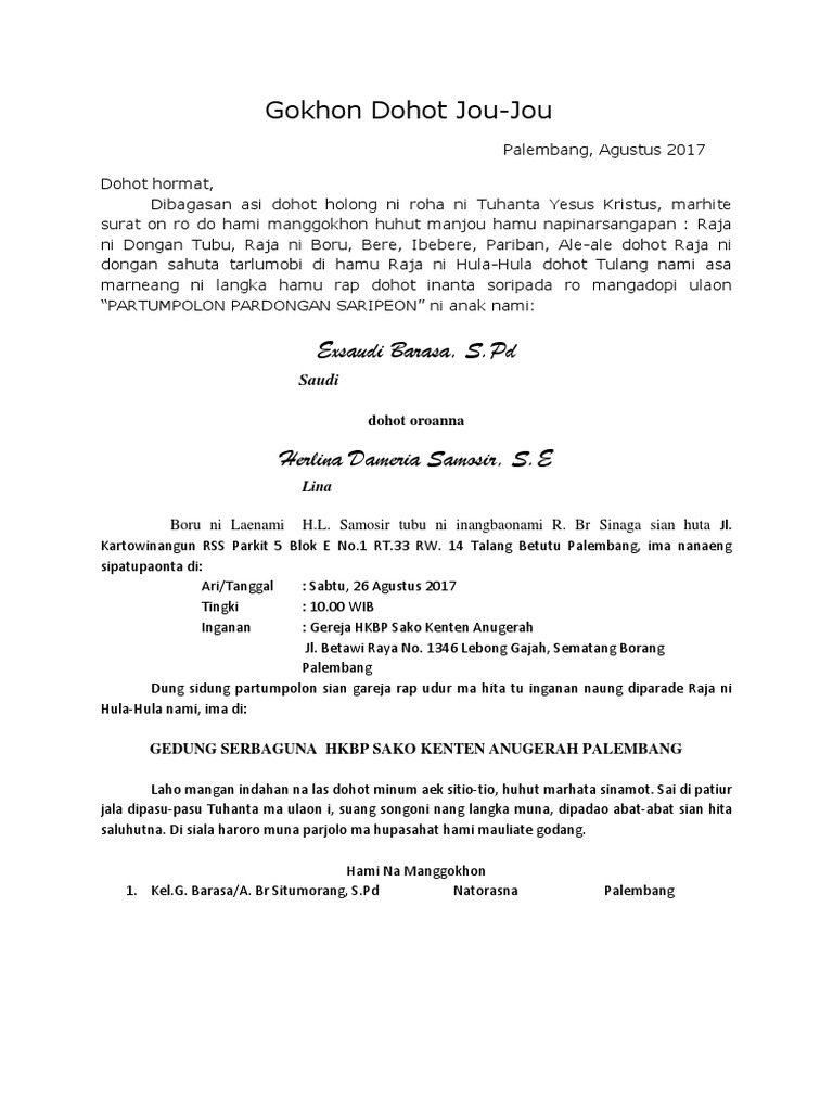 Undangan Martumpol Pdf