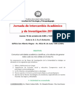 Flyer Jornada de Intercambio Académico y de Investigación 2017