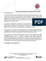 Fic-Tec Mostrara Los Proyectos Emblematicos Financiados Por El Fonacit PDF