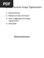 Aplikasi Turunan Fungsi Trigonometri