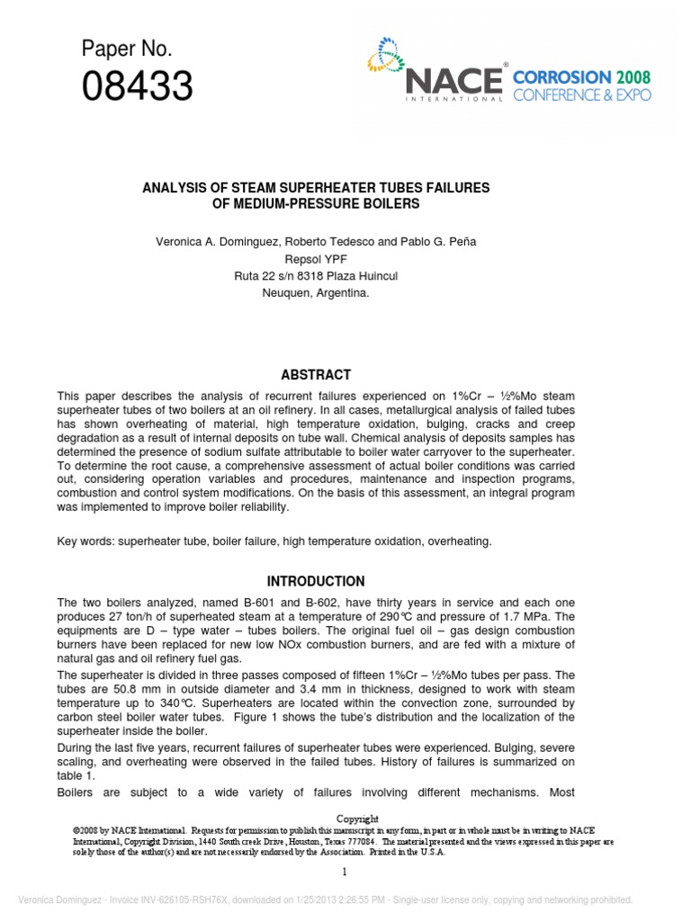 Analysis of Steam Superheater Tube Failures of Medium Pressure Boilers