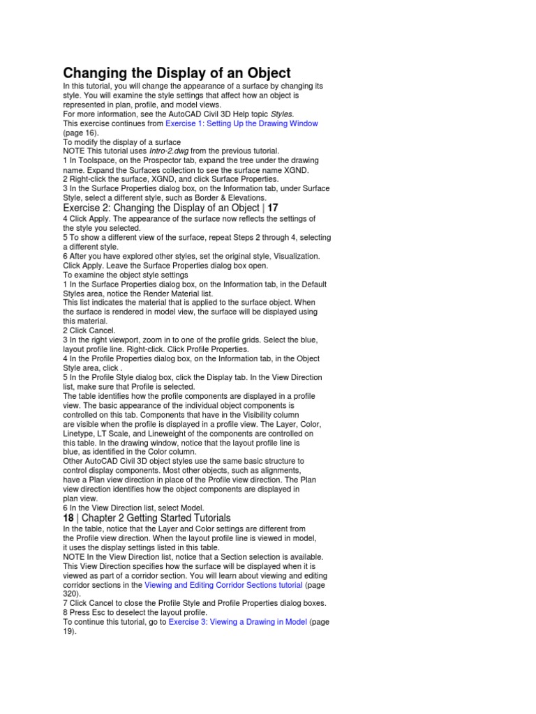 Changing The Display of An Object | PDF | Auto Cad | Color