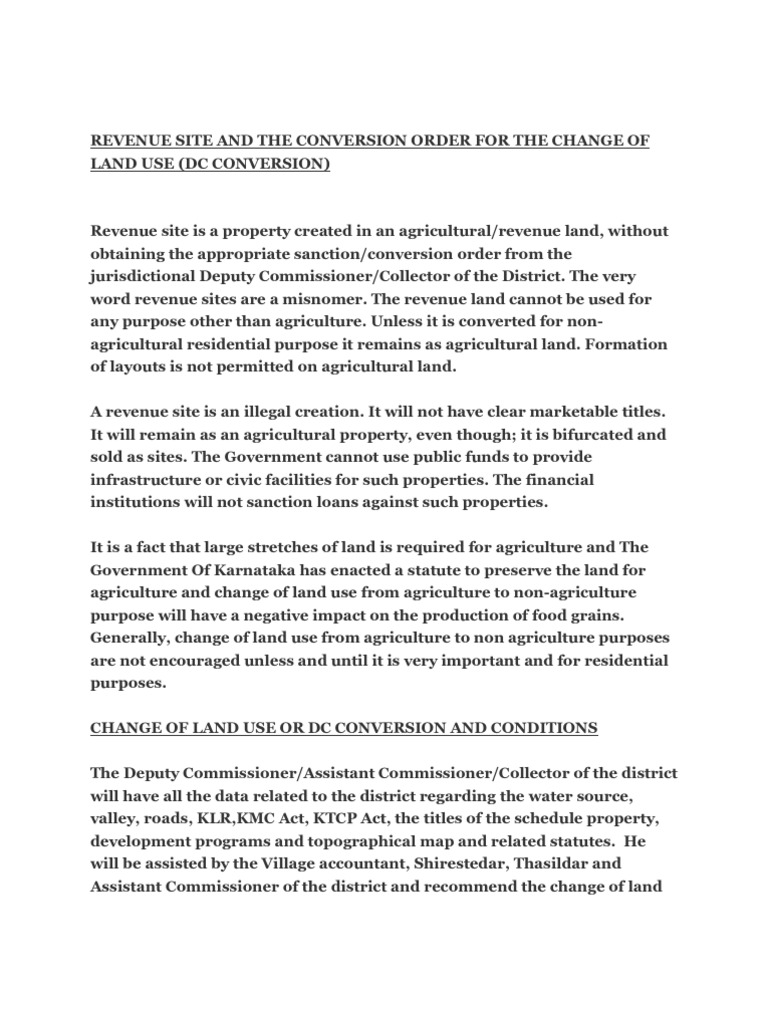 DC Land Conversion Order Guidelines | PDF | Government | Justice