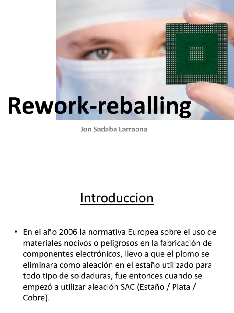 Guía de Reballing para Componentes BGA | PDF | Tin | Welding