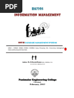 2017 Information Management Unit 3 DBMS 