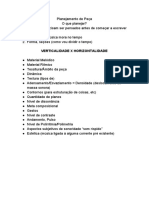 Planejamento de Peça PDF