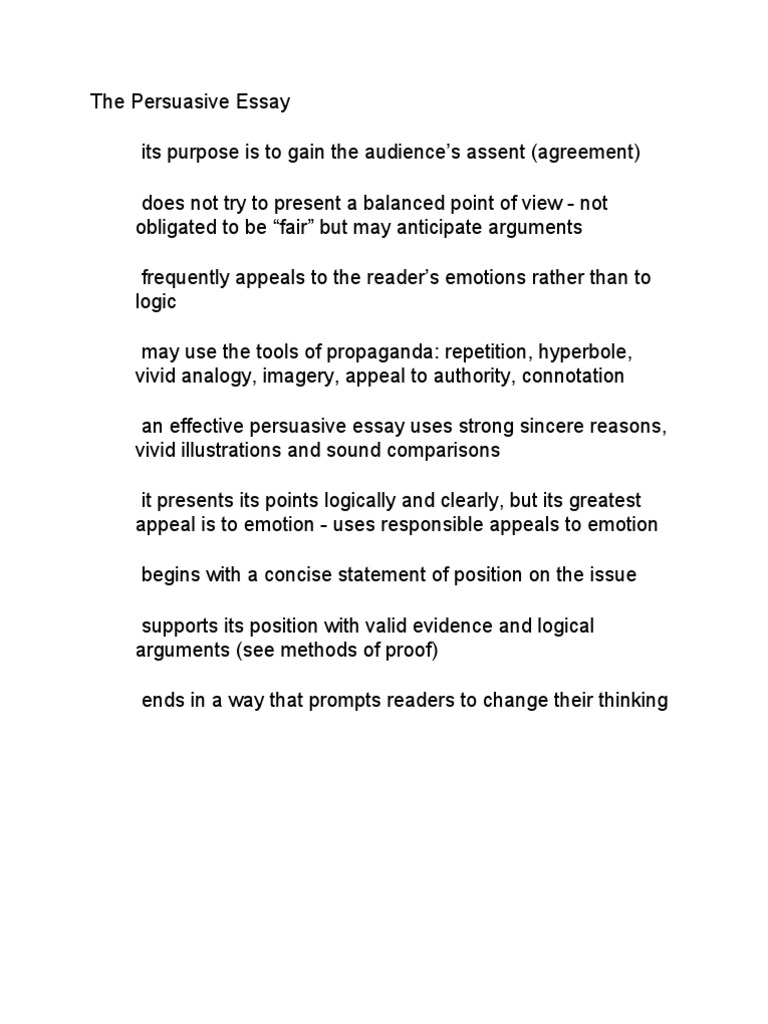 write a good persuasive essay